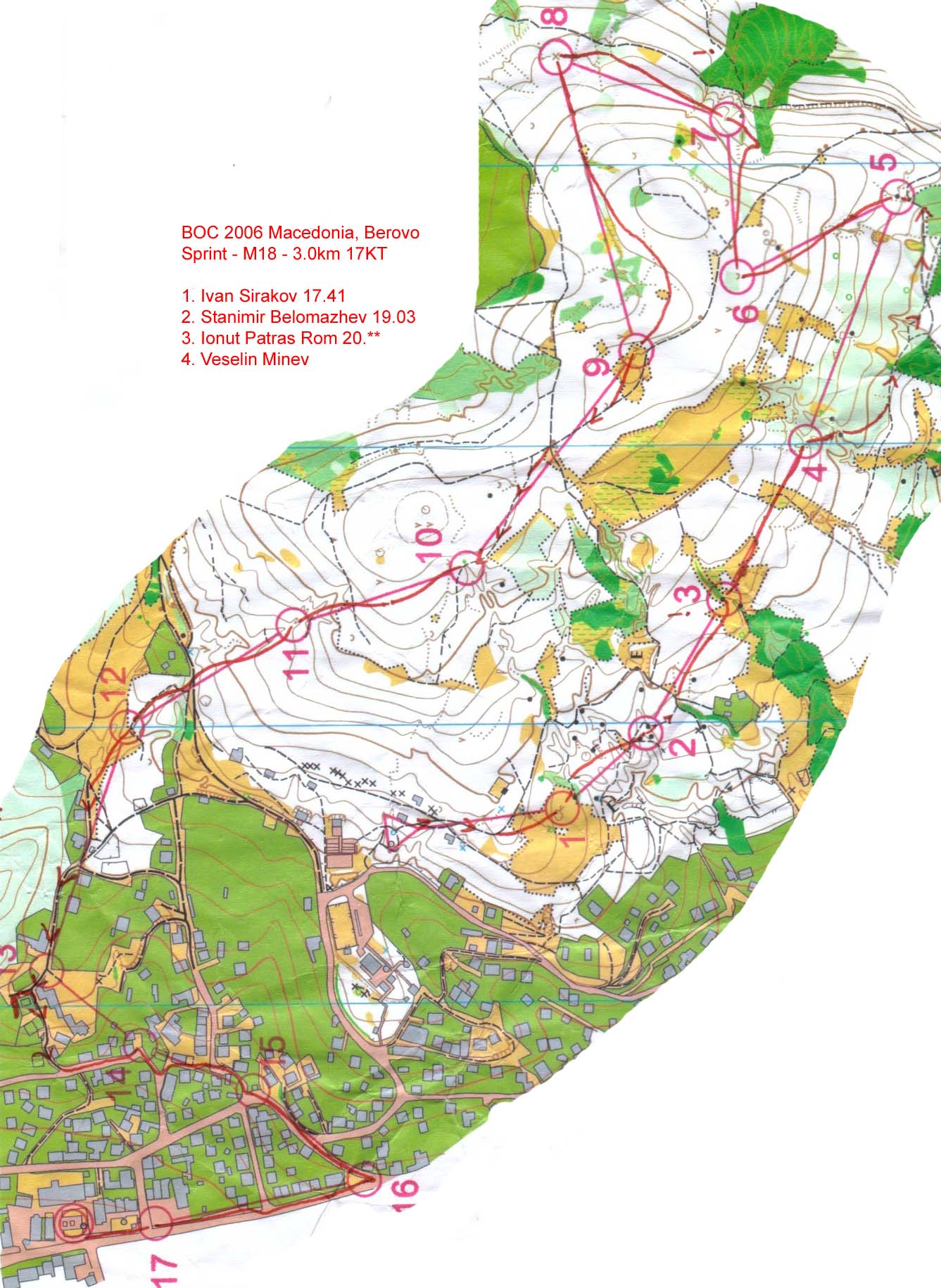 Balkan Orienteering Champs Sprint (31/08/2006)